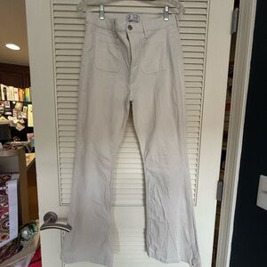 GAP 70s High Rise Flare Pants in Cream Corduroy